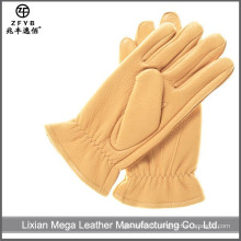 Gants d&#39;hiver Deerskin pour hommes avec doublure en mince